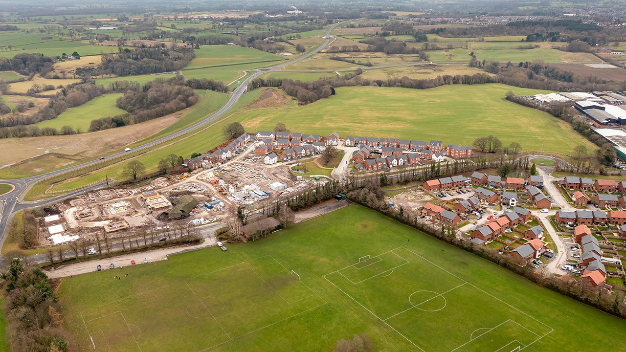 Aerial view of Back Lane